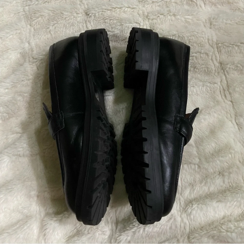 New! Madewell The Bradley Lugsole Loafer in Leather true black_12